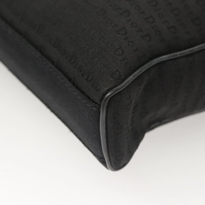 Christian Dior Vintage Zip Shoulder Bag Diorissimo Canvas, BLACK, CANVAS, Shoulder bag