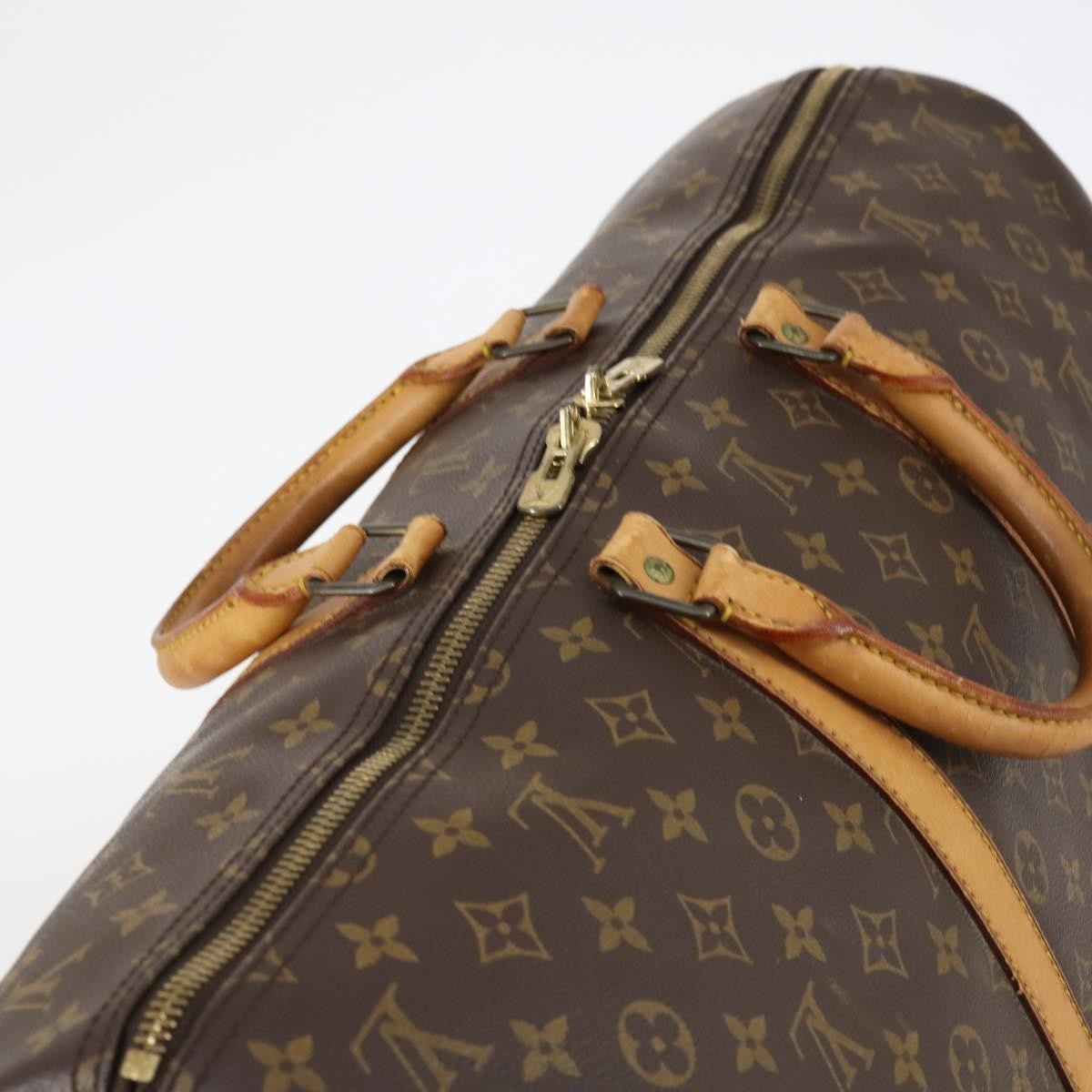 Louis Vuitton Keepall Bandouliere Bag Monogram Canvas, BROWN, CANVAS, Travel bag