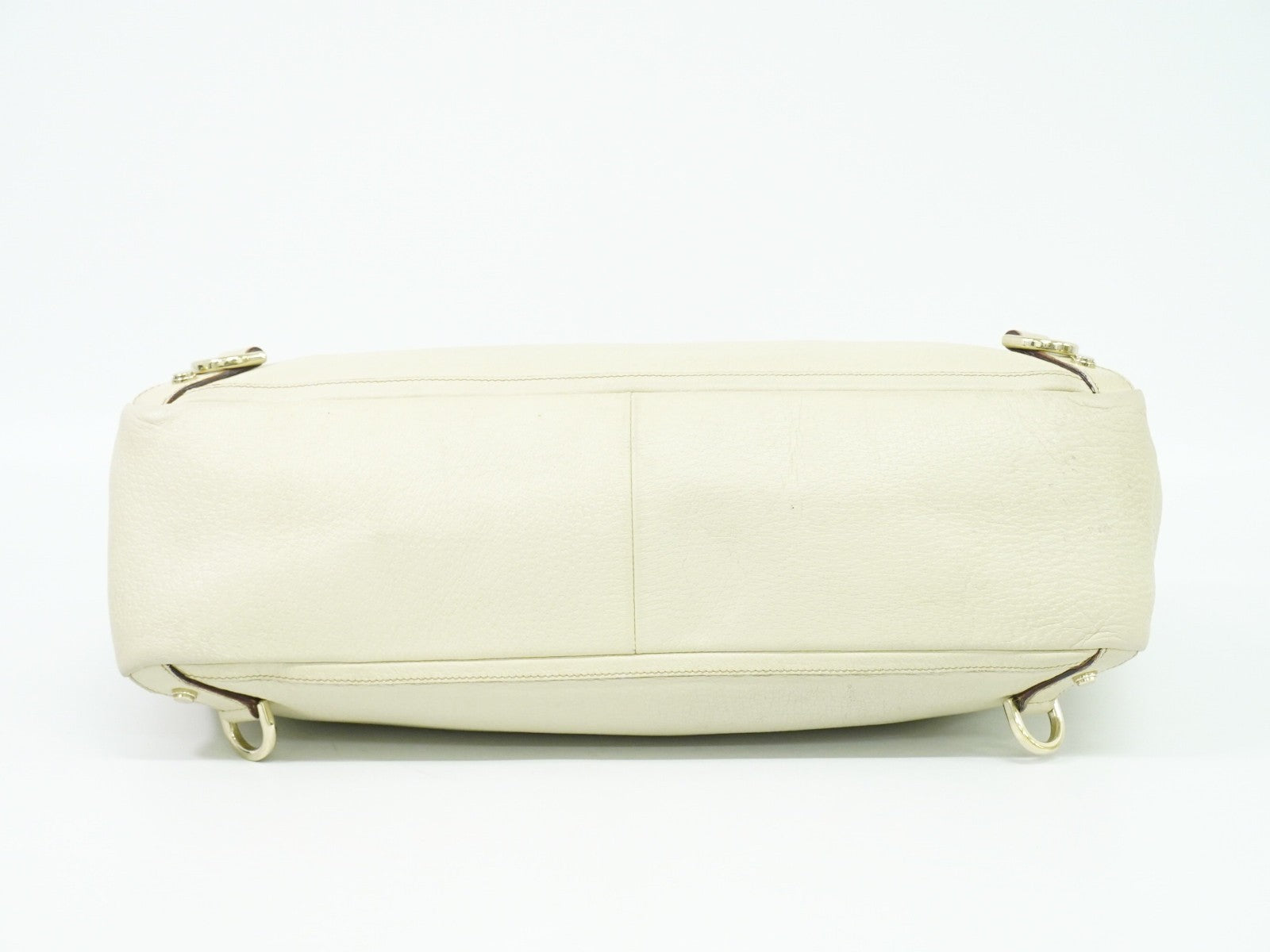 Gucci Abbey Leather with Gold hardware, ECRU, LEATHER, Tote bag