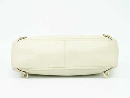 Gucci Abbey Leather with Gold hardware, ECRU, LEATHER, Tote bag