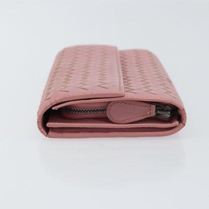 Bottega Veneta Intrecciato Long Zip  Wallet Leather, PINK, LEATHER, Wallets