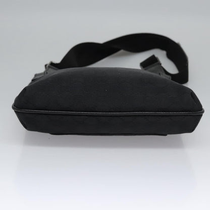 Gucci Vintage Flat Messenger Bag GG Canvas, BLACK, CANVAS, Shoulder bag