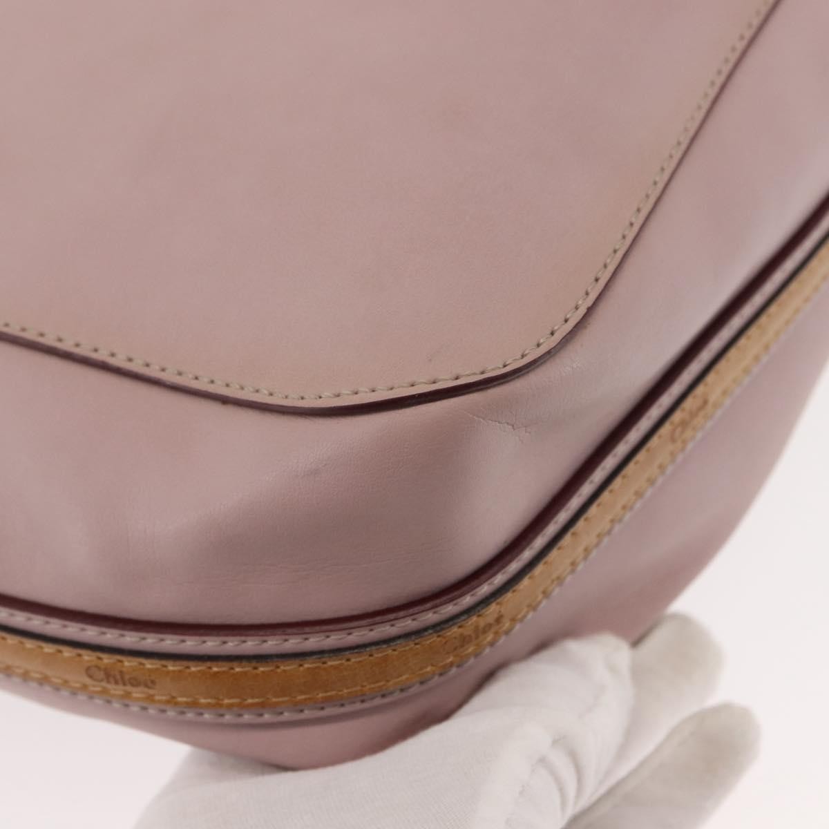 Chloe Vintage Tote bag Leather, PINK, LEATHER, Tote bag