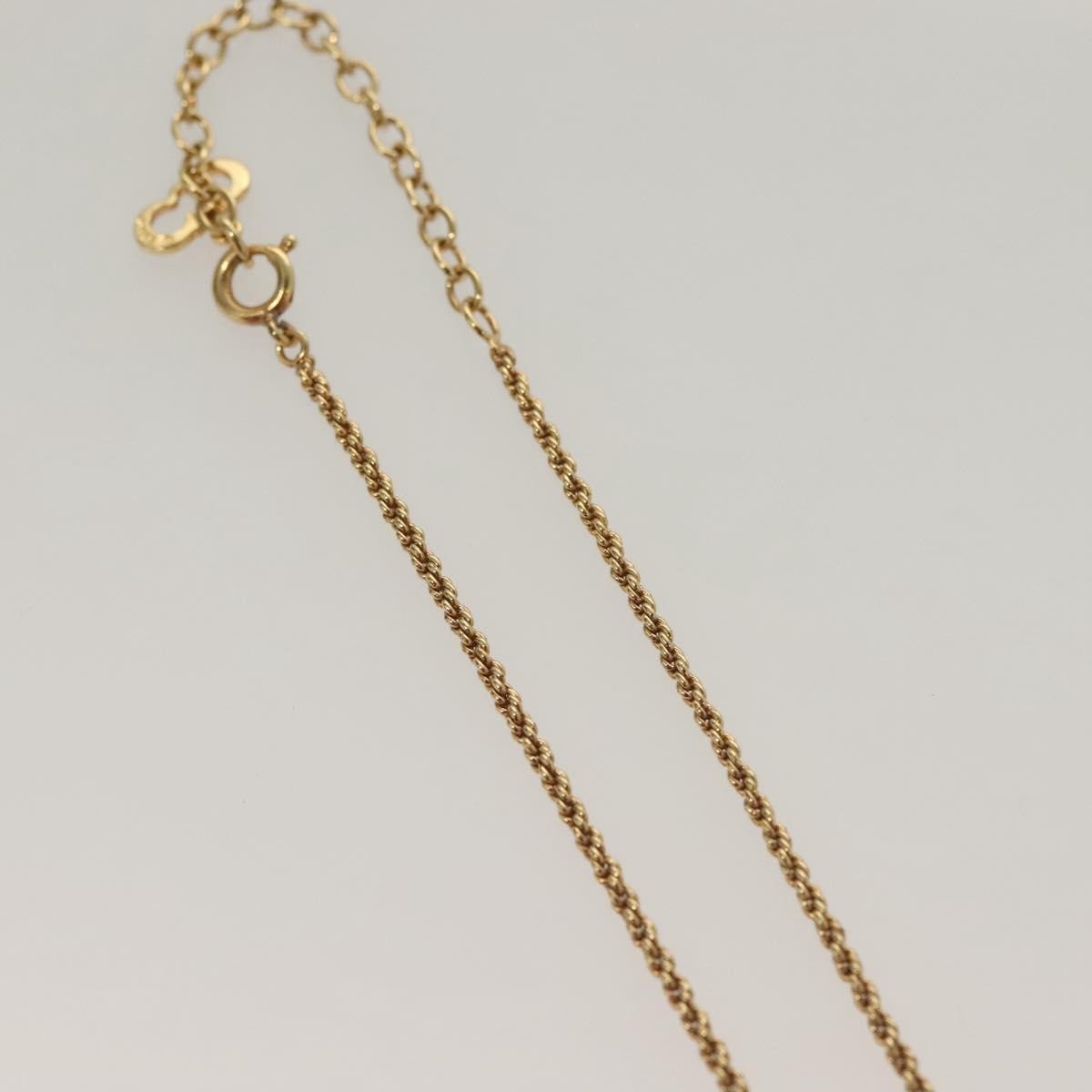 Christian Dior Vintage Logo Round Pendant Necklace Metal, GOLD, METAL, Necklace