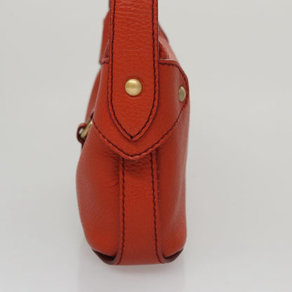 Salvatore Ferragamo Gancini handbag Leather, ORANGE, LEATHER, Handbag