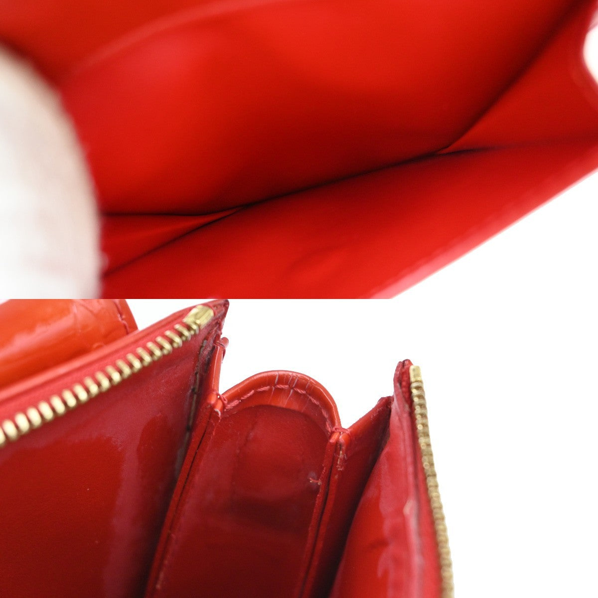 Louis Vuitton Mott Handbag Monogram Vernis, RED, PATENT_LEATHER, Clutche & pouche