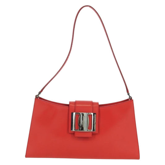 Salvatore Ferragamo Vintage Shoulder Bag Leather, Red, Leather, Shoulder Bag