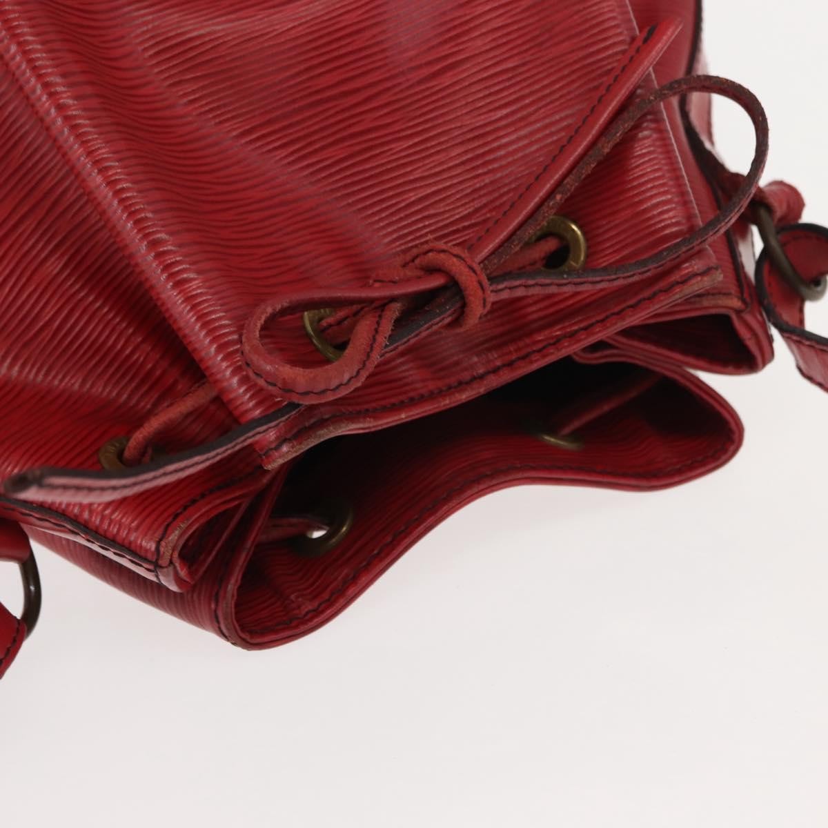 Louis Vuitton Petit Noe Handbag Epi Leather, RED, LEATHER, Shoulder bag