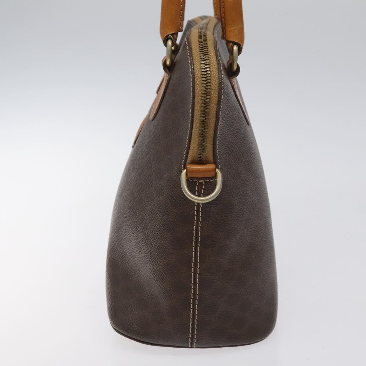 Celine Vintage Macadam Handbag Canvas, BROWN, CANVAS, Handbag