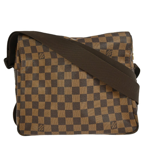 Louis Vuitton Naviglio Handbag Damier, BROWN, CANVAS, Shoulder bag