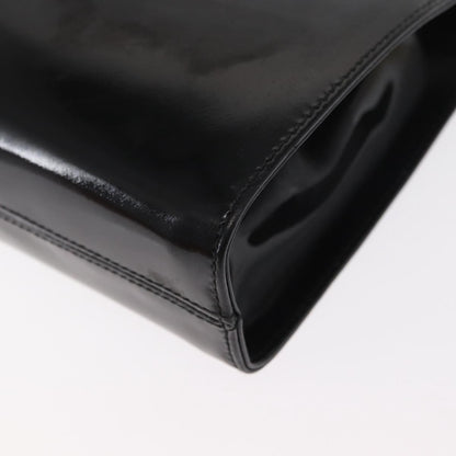 Salvatore Ferragamo Vintage Gancini Chain Shoulder Bag Patent Leather, BLACK, PATENT_LEATHER, Shoulder bag