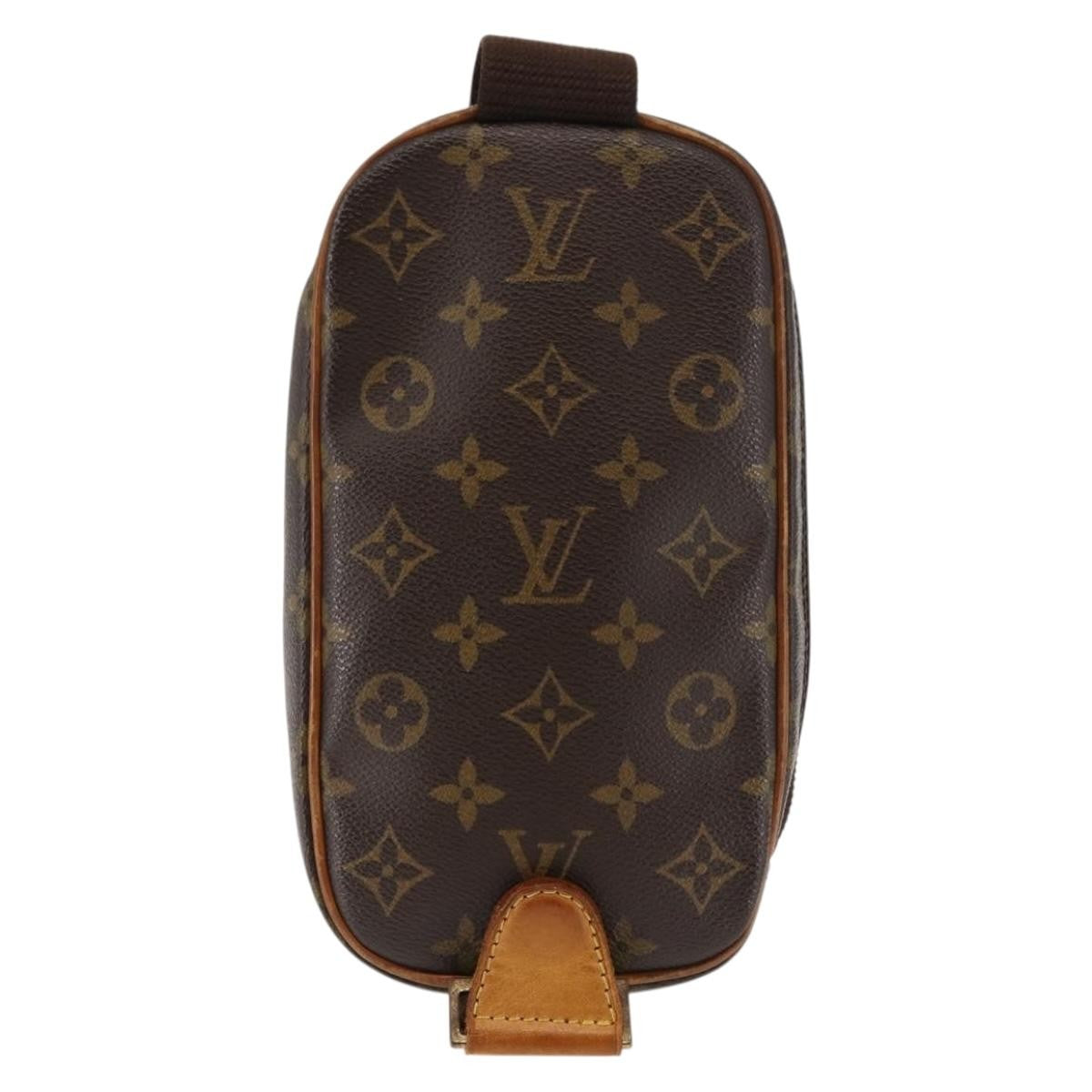Louis Vuitton Pochette Gange Monogram Canvas, BROWN, CANVAS, Clutche & pouche