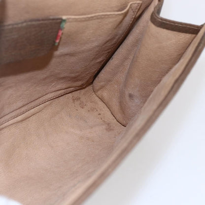 Gucci Sherry line pouch Canvas, BEIGE, PVC, Clutche & pouche