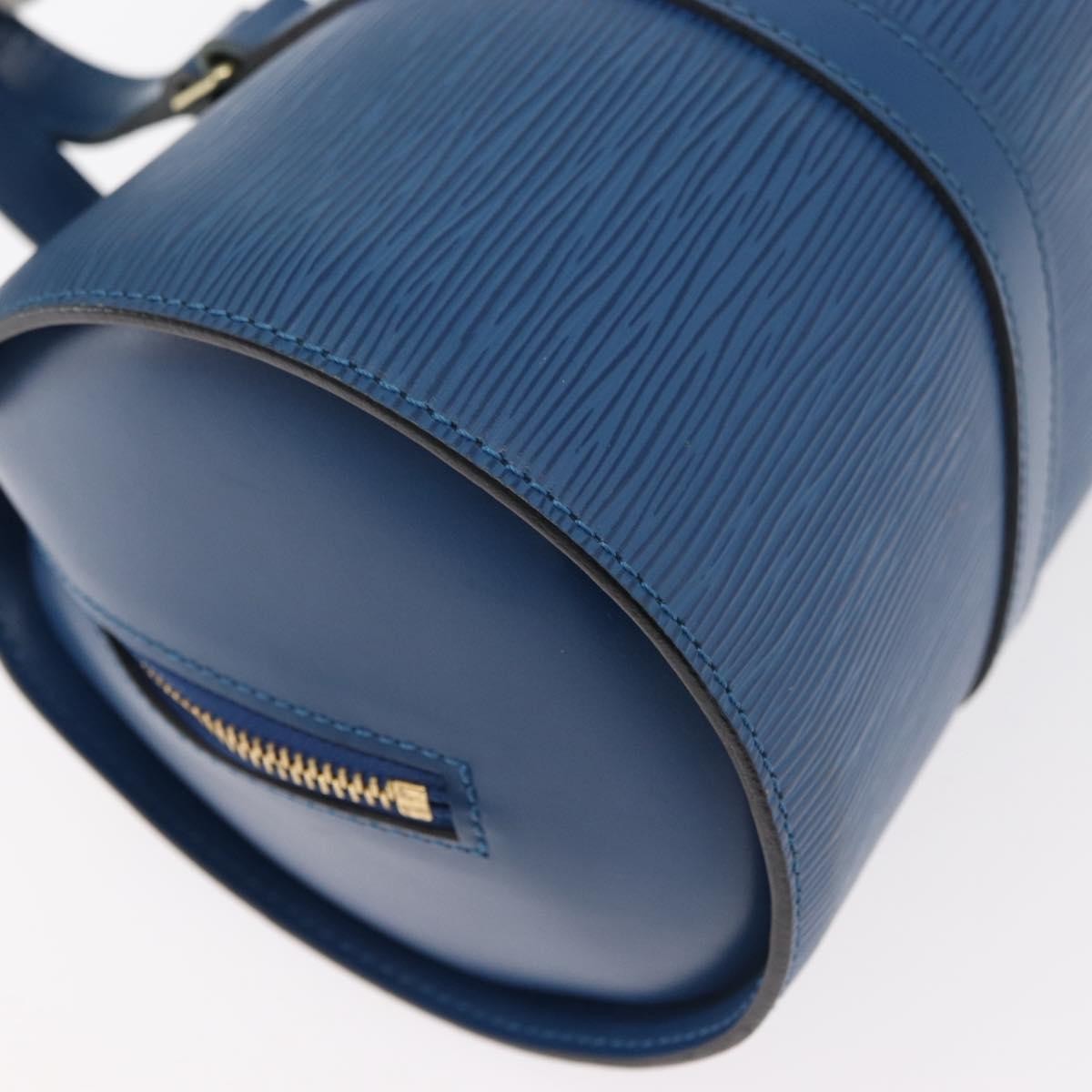 Louis Vuitton Soufflot Handbag Epi Leather, Blue, Leather, Handbag