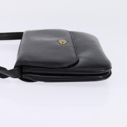 Celine Vintage Triomphe Shoulder Bag Leather, BLACK, LEATHER, Shoulder bag