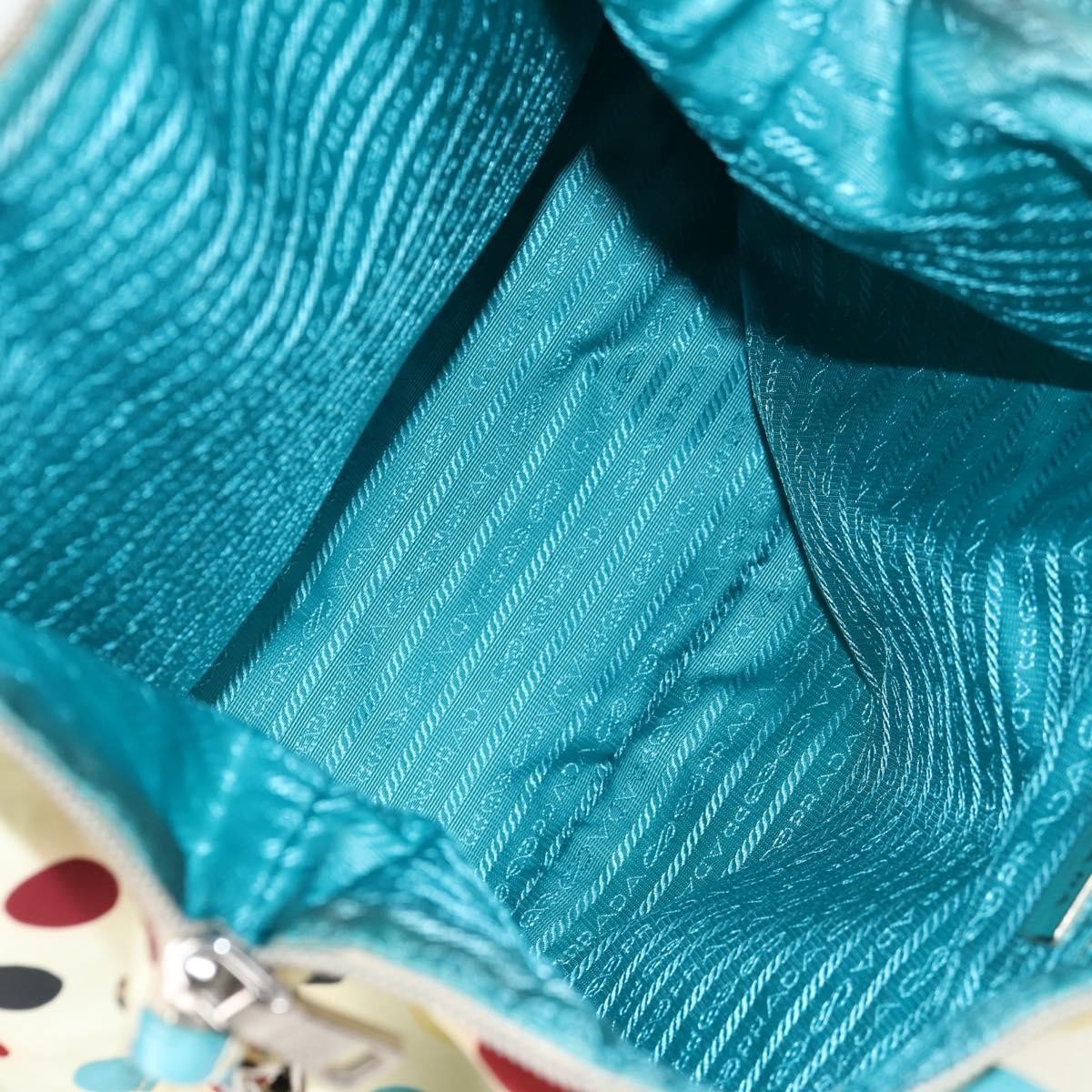 Prada Convertible Tote Printed Tessuto with Saffiano, WHITE, NYLON, Tote bag