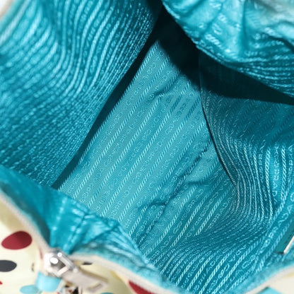 Prada Convertible Tote Printed Tessuto with Saffiano, WHITE, NYLON, Tote bag