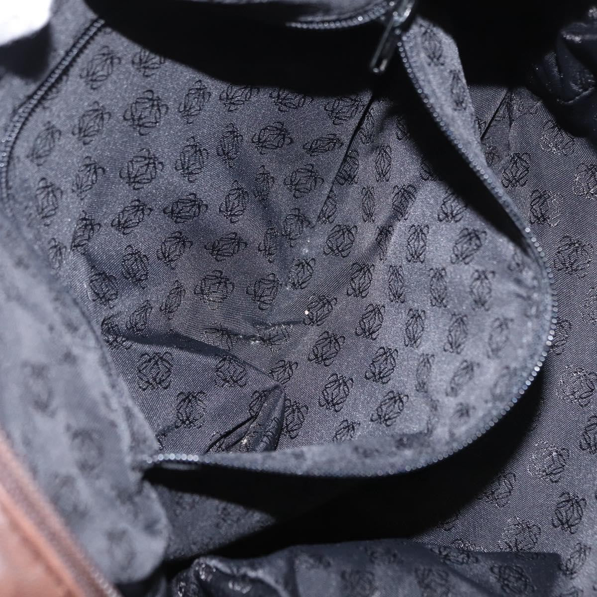 Loewe Anagram Shoulder Bag Leather, BROWN, LEATHER, Shoulder bag