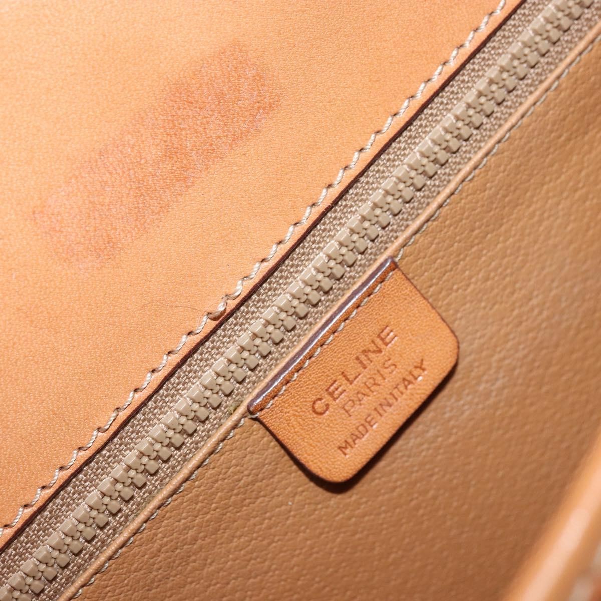 Celine Vintage Macadam Shoulder Bag Canvas and Leather, BROWN, CANVAS, Shoulder bag