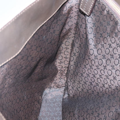 Celine Vintage Macadam Shopper Tote Leather, GOLD, CANVAS, Tote bag