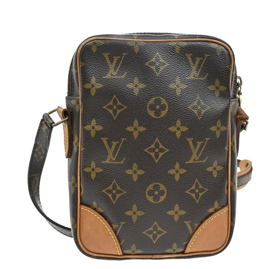 Louis Vuitton Danube Handbag Monogram Canvas, BROWN, CANVAS, Shoulder bag