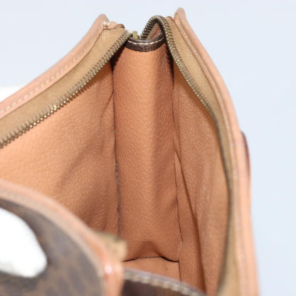 Celine Macadam Pochette Canvas and Leather, BROWN, CANVAS, Clutche & pouche