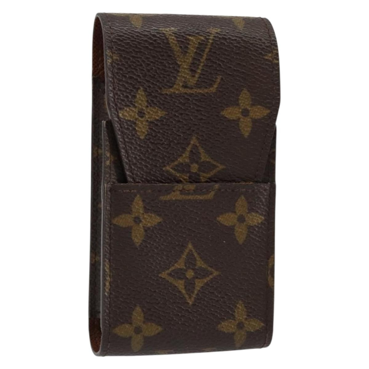 Louis Vuitton Etui Cigarette Case Monogram canvas, BROWN, CANVAS, Toiletry Case