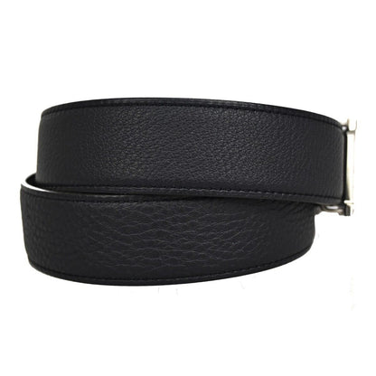 Hermes Constance Reversible Belt Leather, NAVY, LEATHER, Belts