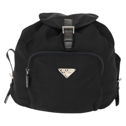 Prada Front Pocket Backpack Tessuto, BLACK, NYLON, Backpack