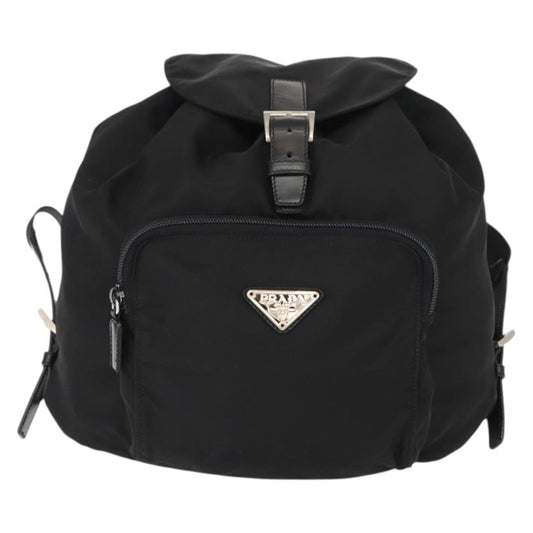 Prada Front Pocket Backpack Tessuto, BLACK, NYLON, Backpack
