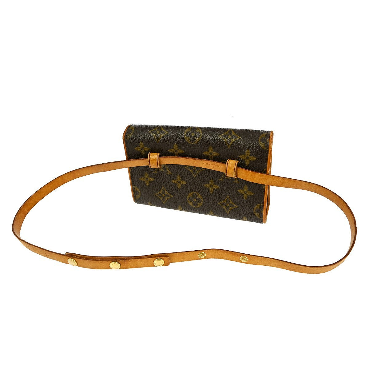 Louis Vuitton Florentine Pochette Monogram Canvas, BROWN, CANVAS, Clutche & pouche