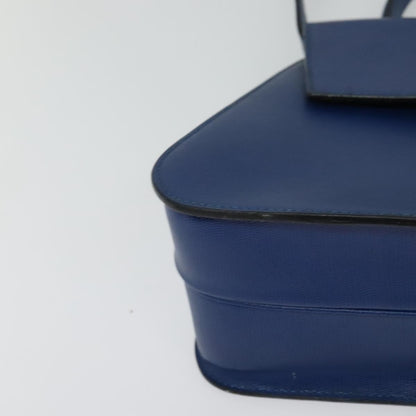 Celine Vintage Circle Logo Crossbody Bag Leather, BLUE, LEATHER, Crossbody bag