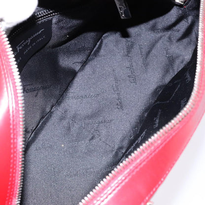 Salvatore Ferragamo Gancini Shoulder Bag Leather, RED, LEATHER, Shoulder bag