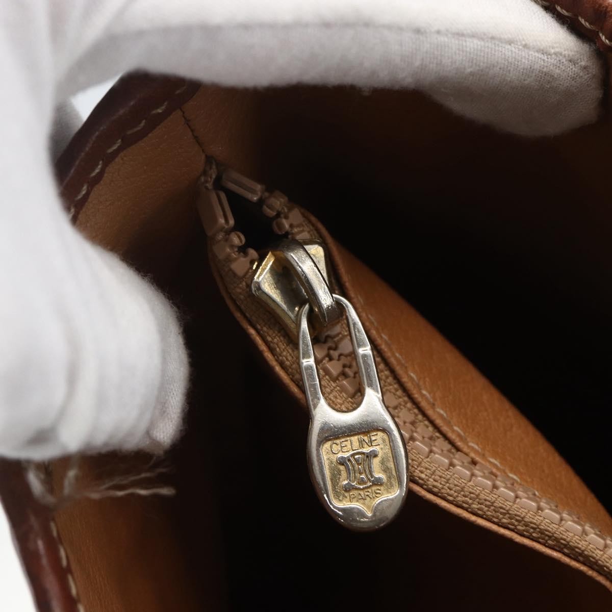 Celine Vintage Macadam Tote bag Canvas, BROWN, PVC, Tote bag