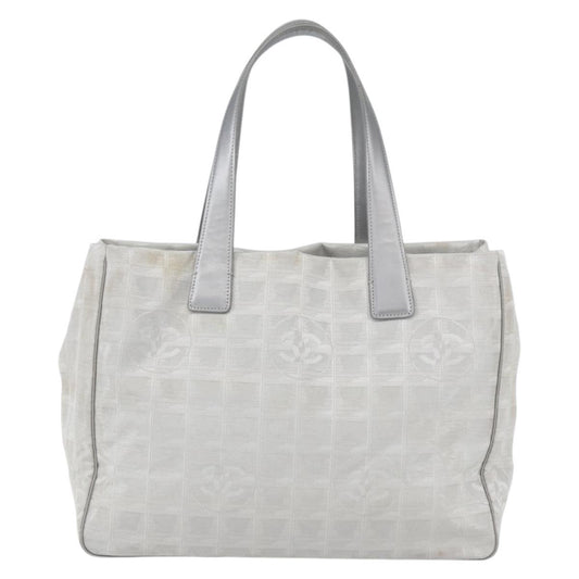 Chanel Travel Line Tote Nylon, SILVER, NYLON, Tote bag