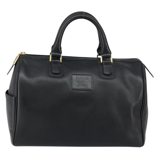 Burberry Vintage Boston Bag Leather, BLACK, LEATHER, Travel bag