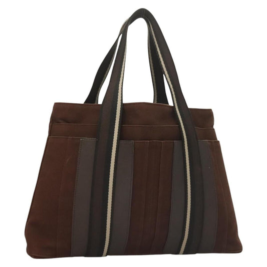 Hermes Troca Horizontal Tote Canvas, BROWN, CANVAS, Tote bag