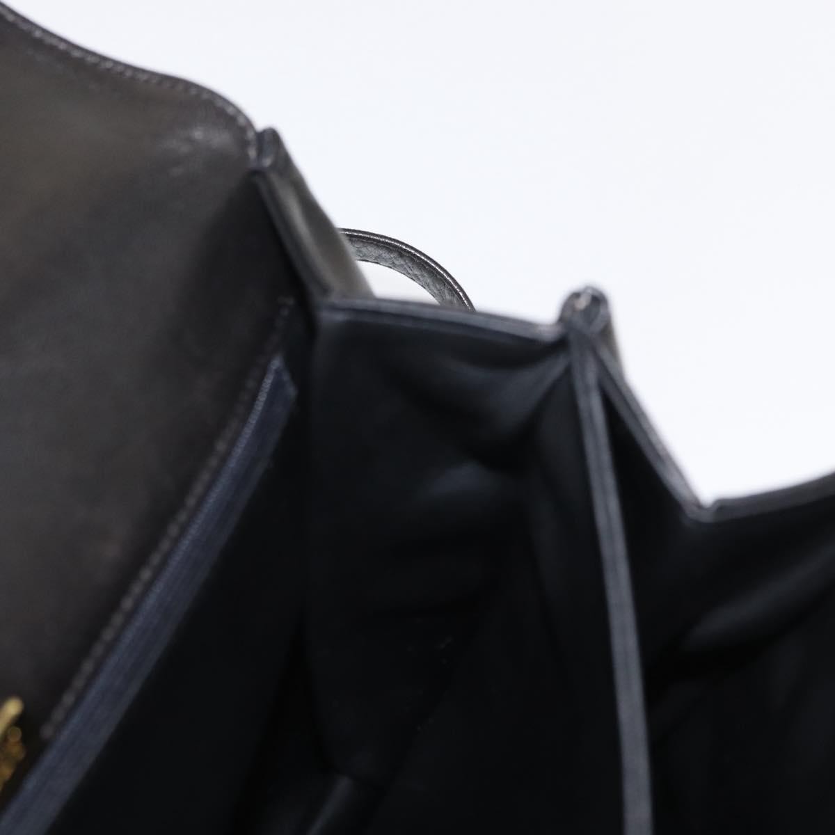 Bally Vintage Handbag Leather, BLACK, LEATHER, Handbag