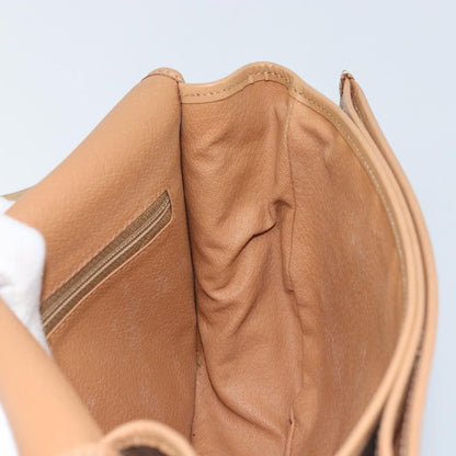 Celine Vintage Macadam Shoulder Bag Canvas and Leather, Brown, Canvas, Shoulder Bag