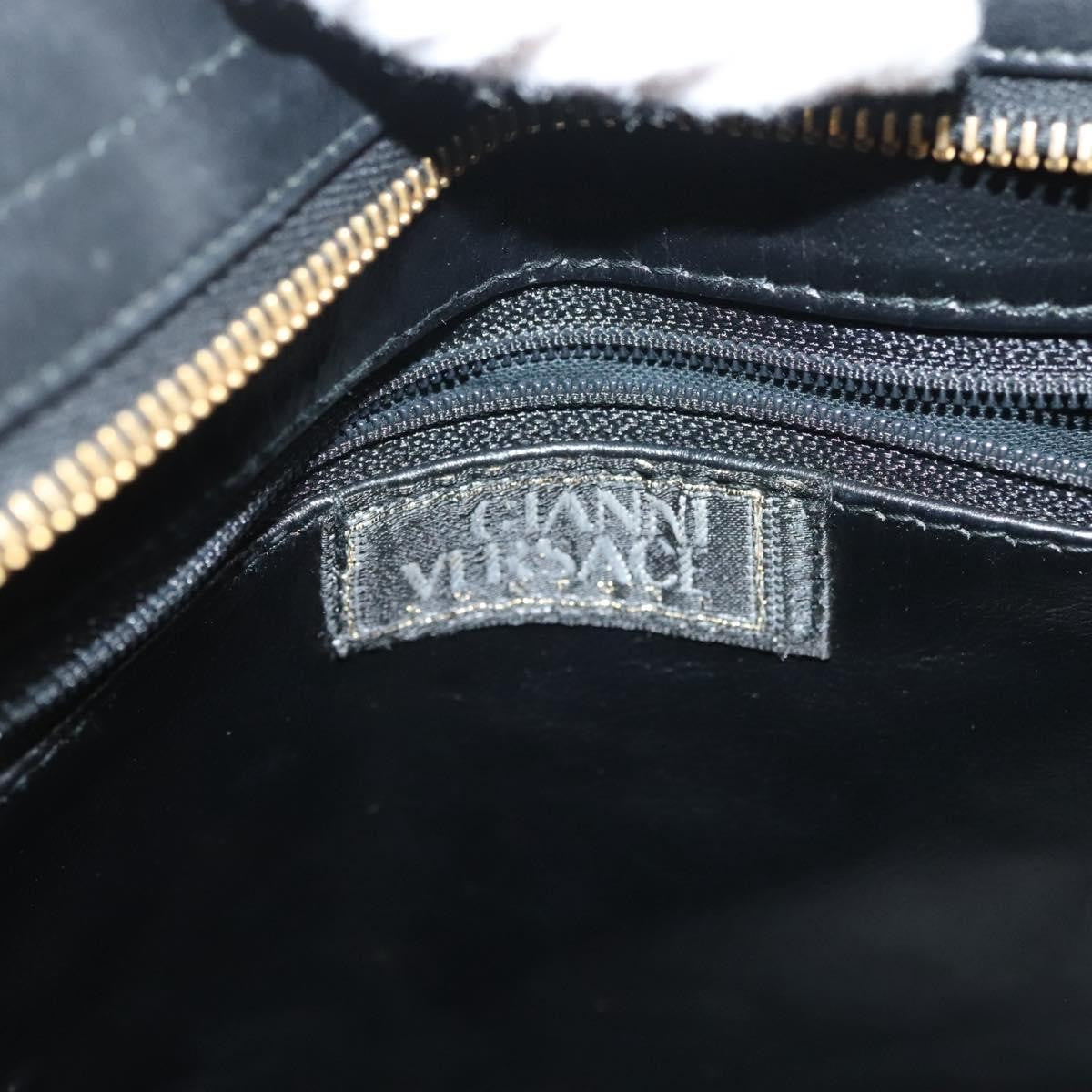 Versace Medusa Shoulder Bag Leather, BLACK, LEATHER, Shoulder bag