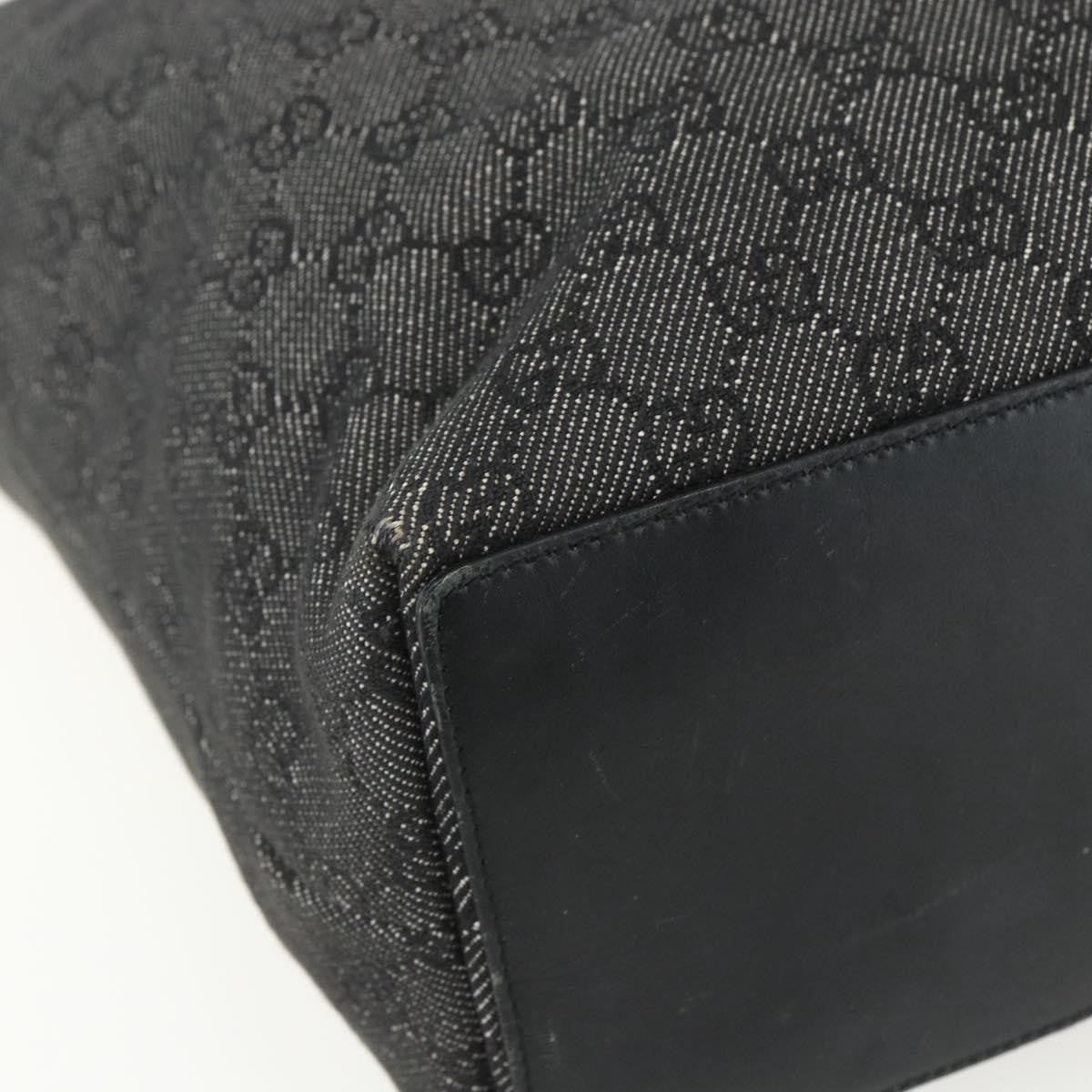 Gucci Vintage Bucket Shopping Tote GG Canvas, BLACK, CANVAS, Tote bag