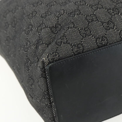 Gucci Vintage Bucket Shopping Tote GG Canvas, BLACK, CANVAS, Tote bag