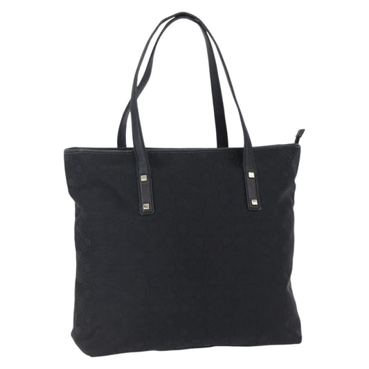 Salvatore Ferragamo Gancini Tote Gancini Canvas, BLACK, CANVAS, Tote bag