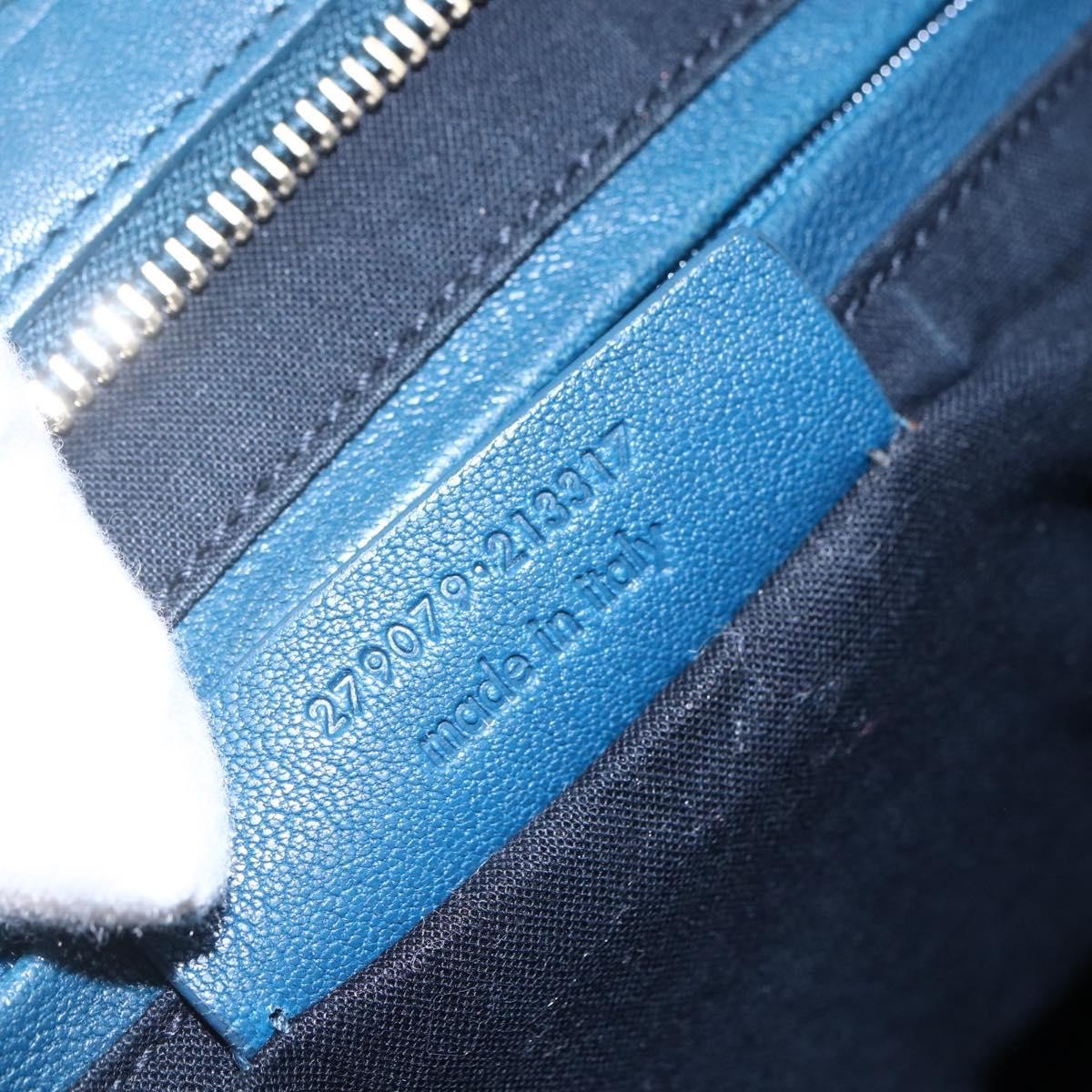 Saint Laurent Chyc Cabas Tote Leather, BLUE, LEATHER, Tote bag