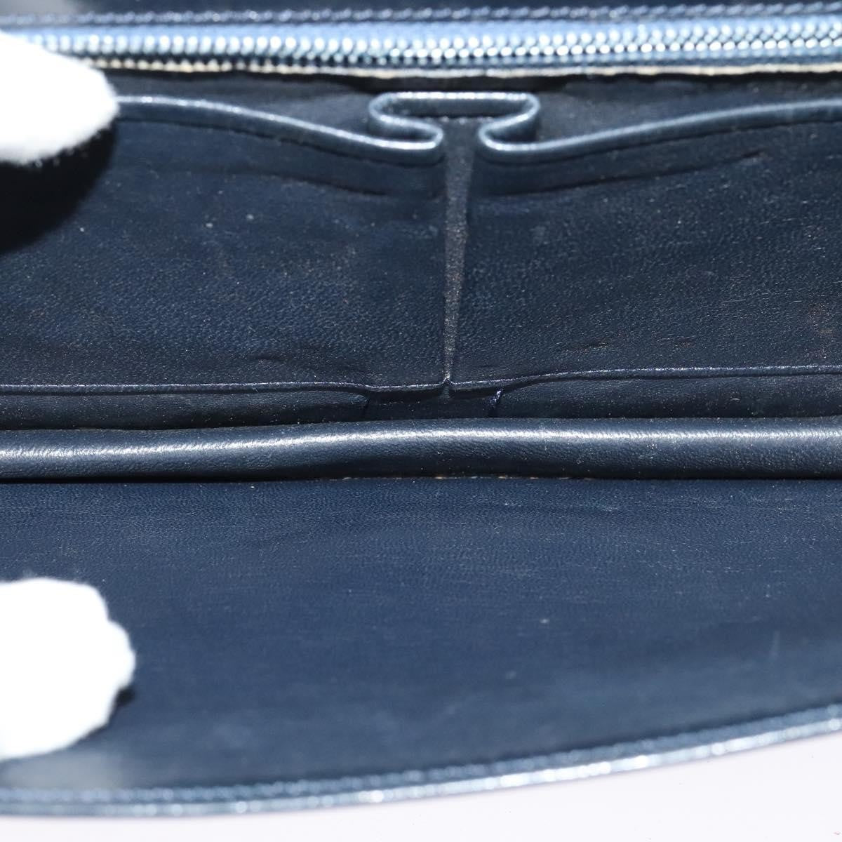 Celine Envelope Shoulder Bag Leather, NAVY, LEATHER, Shoulder bag