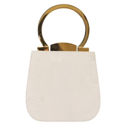Salvatore Ferragamo Gancini mini handbag Leather, WHITE, LEATHER, Handbag