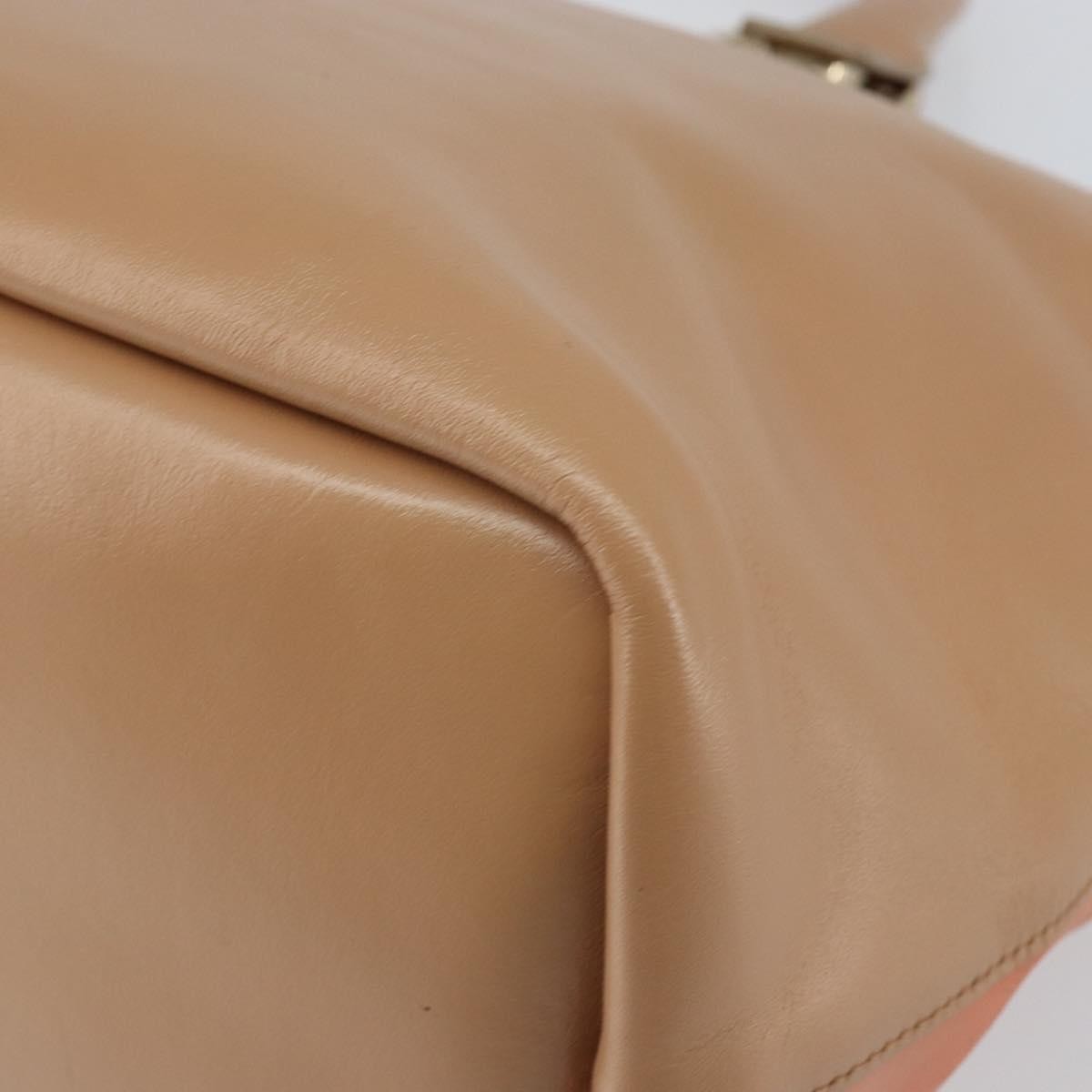 Chloe Bicolor Baylee Satchel Leather, ORANGE, LEATHER, Handbag