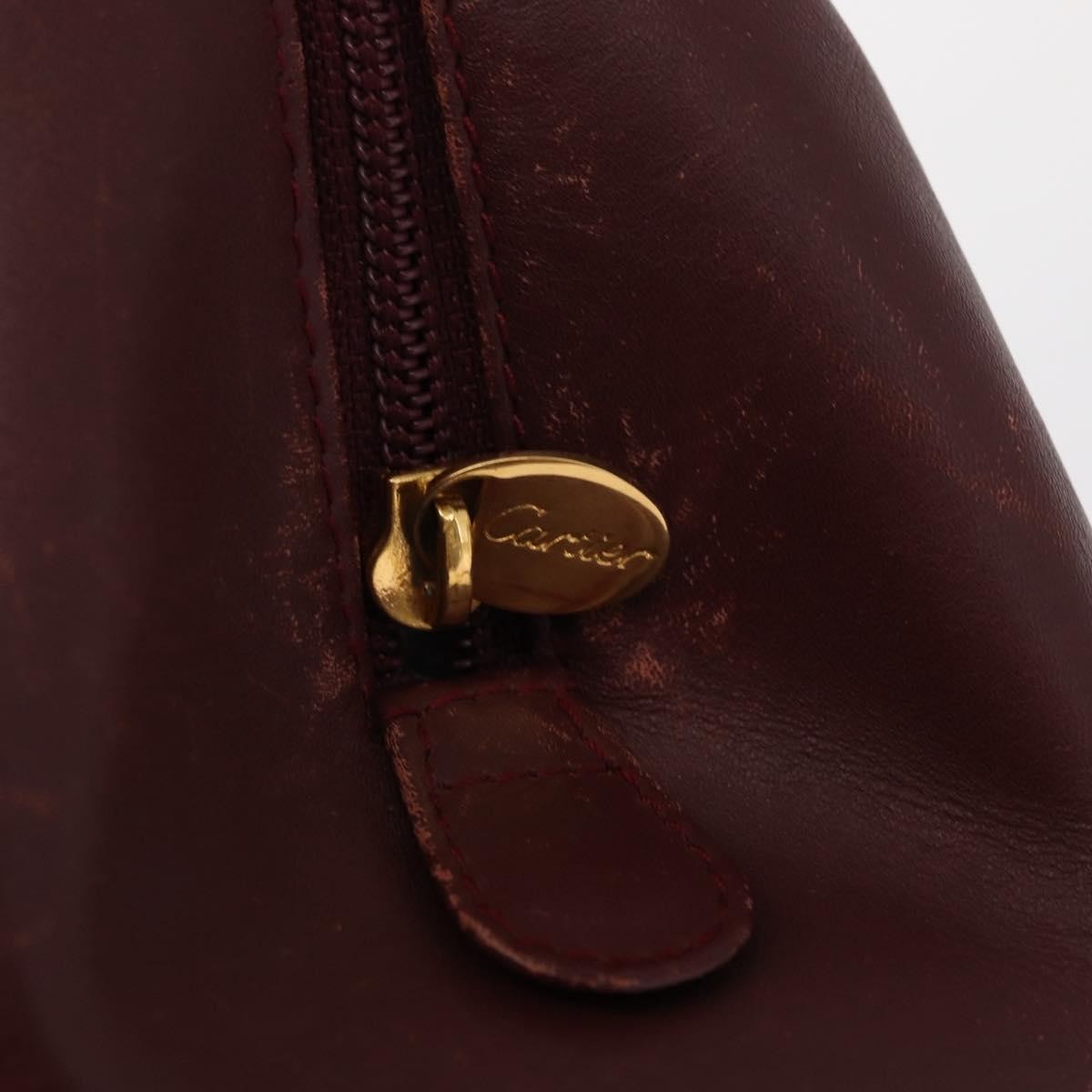 cartier Must De Cartier Leather, BURGUNDY, LEATHER, Handbag