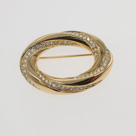 Christian Dior J'Adior Brooch Metal with Crystals, GOLD, METAL, Brooch