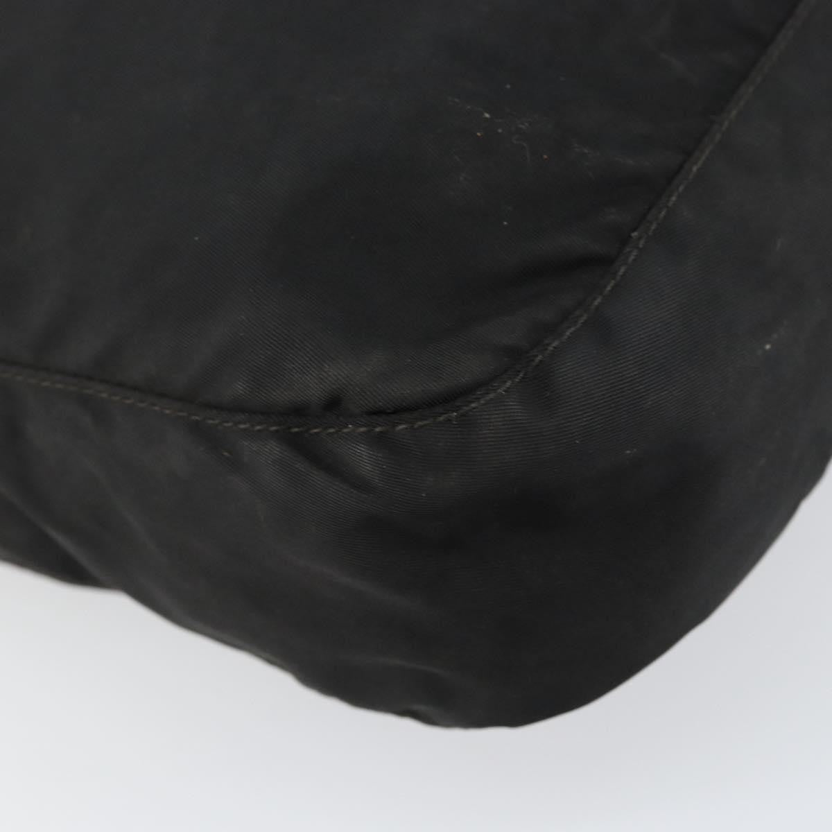 Prada Front Zip Messenger Bag Tessuto, BLACK, NYLON, Shoulder bag